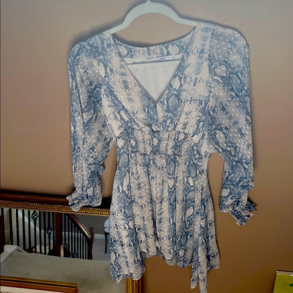 Blue & White Snakeskin dress